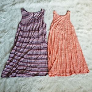 S a-line striped multicolor sleeveless dress lot